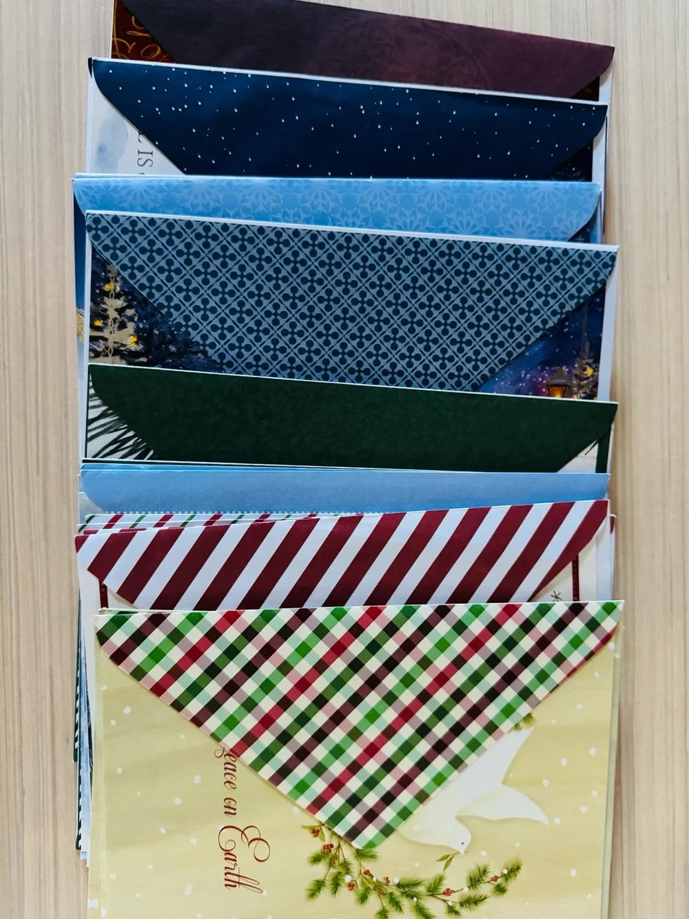 Vintage Holiday Greeting Card Assortment of 25 w/matching Envelopes